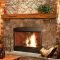 Fabulous rock stone fireplaces ideas for christmas décor 16