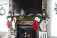 Fabulous rock stone fireplaces ideas for christmas décor 23