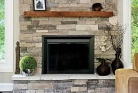 Fabulous rock stone fireplaces ideas for christmas décor 31
