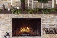 Fabulous rock stone fireplaces ideas for christmas décor 36