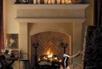Gorgoeus rustic stone fireplace with christmas décor 04