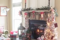 Gorgoeus rustic stone fireplace with christmas décor 06