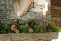 Gorgoeus rustic stone fireplace with christmas décor 14