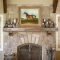 Gorgoeus rustic stone fireplace with christmas décor 16