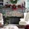 Gorgoeus rustic stone fireplace with christmas décor 19