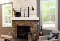 Gorgoeus rustic stone fireplace with christmas décor 22