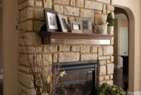 Gorgoeus rustic stone fireplace with christmas décor 24