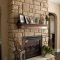 Gorgoeus rustic stone fireplace with christmas décor 24