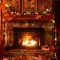Gorgoeus rustic stone fireplace with christmas décor 29
