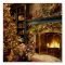 Gorgoeus rustic stone fireplace with christmas décor 33