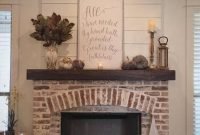 Gorgoeus rustic stone fireplace with christmas décor 35
