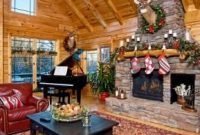 40 Gorgoeus Rustic Stone Fireplace With Christmas Décor