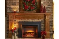 Gorgoeus rustic stone fireplace with christmas décor 40