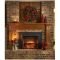 Gorgoeus rustic stone fireplace with christmas décor 40