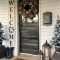 Lovely farmhouse christmas porch decor and design ideas 24
