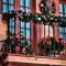 Popular apartment balcony for christmas décor ideas 26