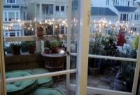 Popular apartment balcony for christmas décor ideas 28