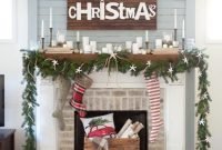 Stunning fireplace mantel decor for christmas ideas 05