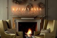 Stunning fireplace mantel decor for christmas ideas 08