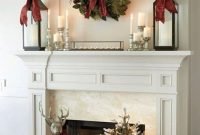 Stunning fireplace mantel decor for christmas ideas 10