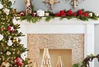 Stunning fireplace mantel decor for christmas ideas 13
