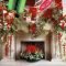 Stunning fireplace mantel decor for christmas ideas 19