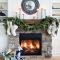 Stunning fireplace mantel decor for christmas ideas 38