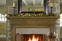 Incredible halloween fireplace mantel design ideas07
