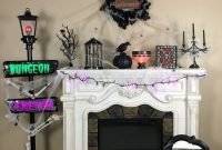 Incredible halloween fireplace mantel design ideas15