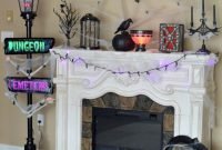 Incredible halloween fireplace mantel design ideas28