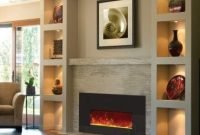 Cool electric fireplace designs ideas for living room10