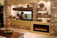 Cool electric fireplace designs ideas for living room22