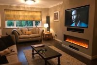 Cool electric fireplace designs ideas for living room45