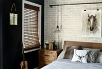 Lovely masculine boho bedroom designs34