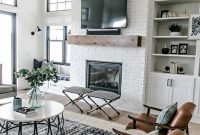 Smart farmhouse living room design ideas35