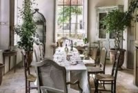 Wonderful french country dining room table decor ideas37