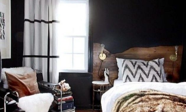 Amazing black bedroom design ideas for home43