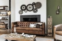 Creative industrial living room designs ideas25