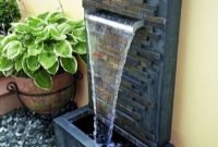 Stylish outdoor water walls ideas for backyard31