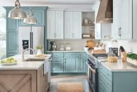 Cool farmhouse kitchen color design ideas13