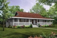 Creative farmhouse house plans ideas with wrap around porch11