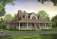 Creative farmhouse house plans ideas with wrap around porch26