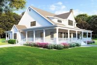 Creative farmhouse house plans ideas with wrap around porch34