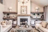 Unique farmhouse fireplace design ideas for living room30