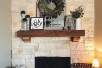 Unique farmhouse fireplace design ideas for living room39