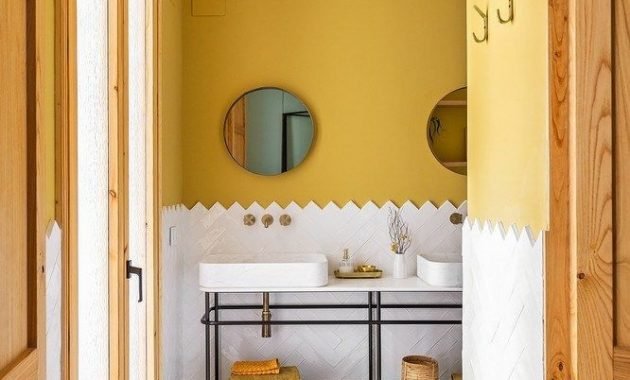 Wonderful yellow and white bathroom ideas24