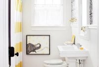 Wonderful yellow and white bathroom ideas29
