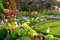 Pretty floral garden decor ideas24