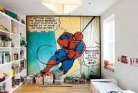 Best memorable childrens bedroom ideas with superhero posters 22
