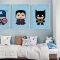 Best memorable childrens bedroom ideas with superhero posters 34